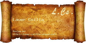 Lauer Csilla névjegykártya