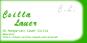 csilla lauer business card